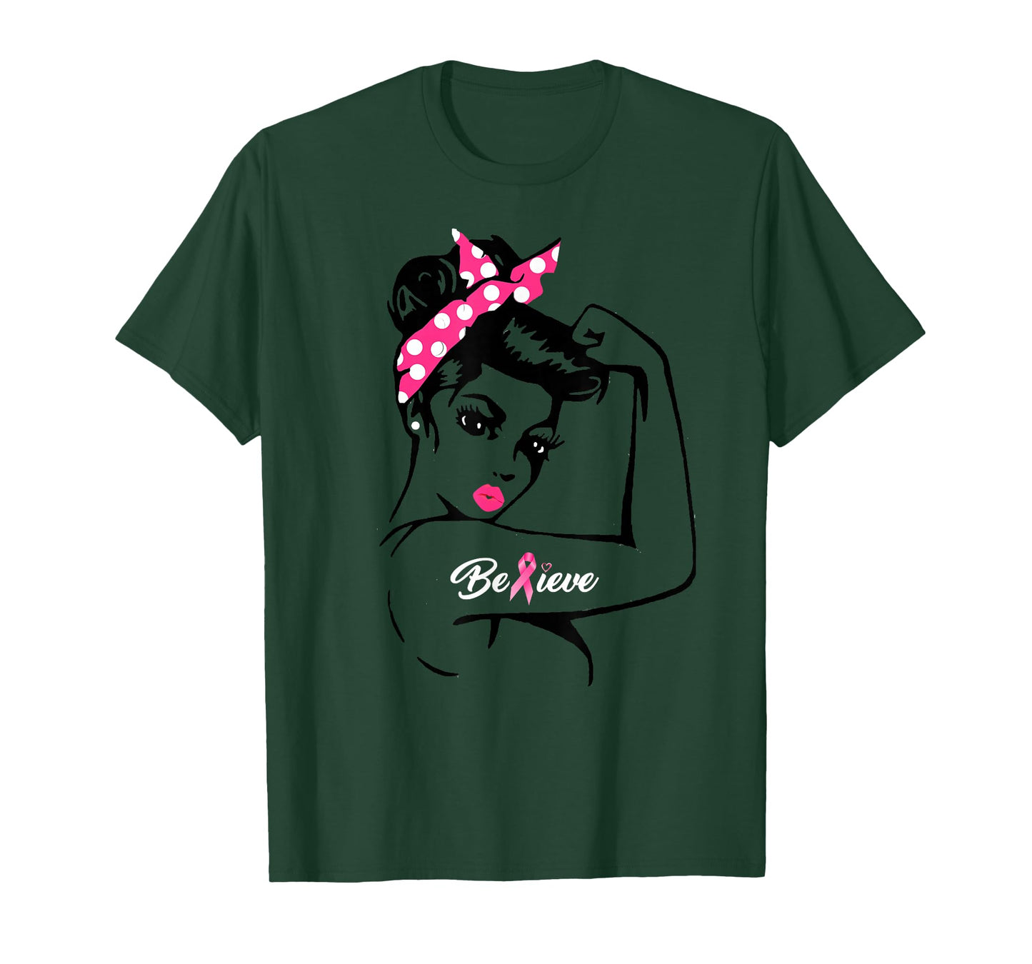 Breast Cancer Warrior Awareness Support Believe T-Shirt