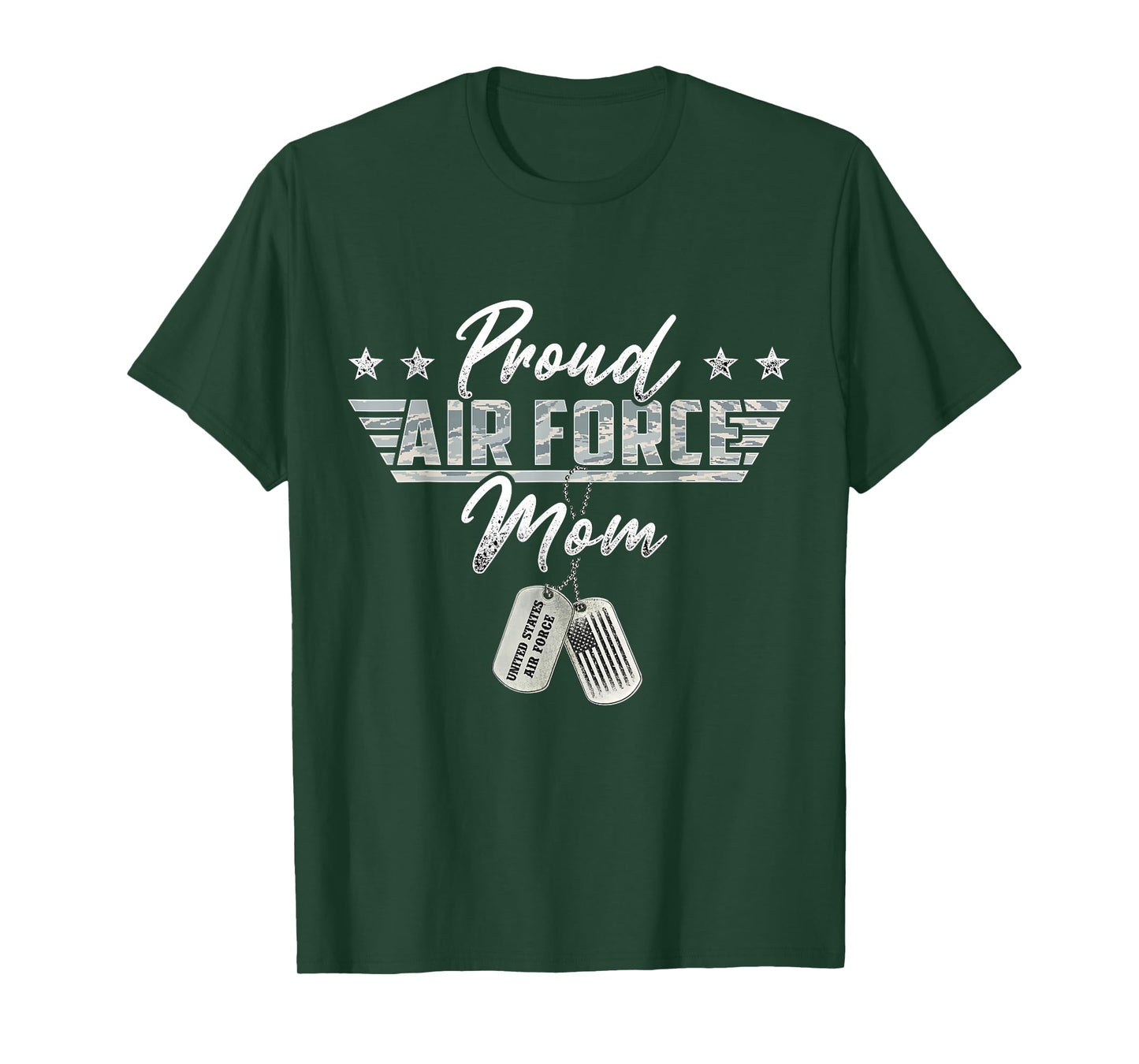 Proud Air Force Mom Military US Air Force Family Matching T-Shirt