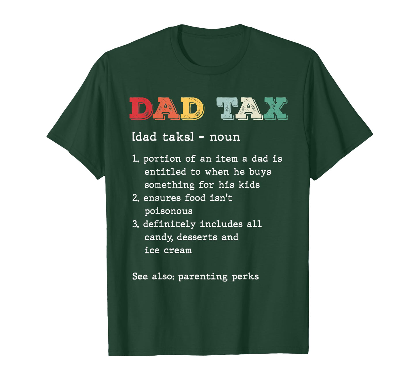 Mens Dad Tax Definition Vintage Funny Father's Day Humor Retro T-Shirt