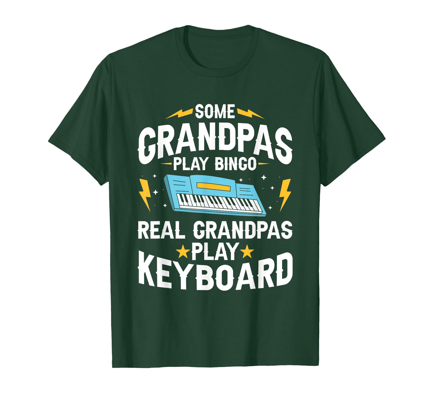 Some Grandpas Play Bingo Real Grandpas Play Keyboard T-Shirt