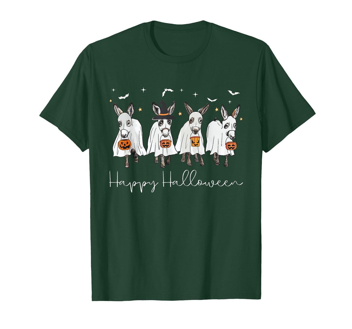 Happy Halloween Donkey Ghost Spooky Season Donkey Lover T-Shirt