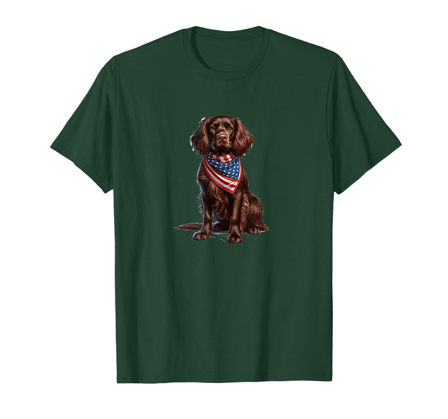 Boykin Spaniel American Bandana Funny Fourth of July America T-Shirt