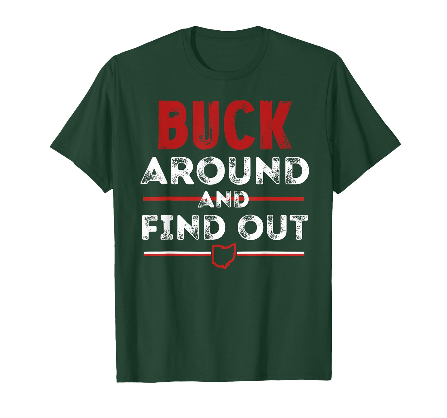 Buck Around and Find Out Funny Vintage Adults Ohio Map T-Shirt
