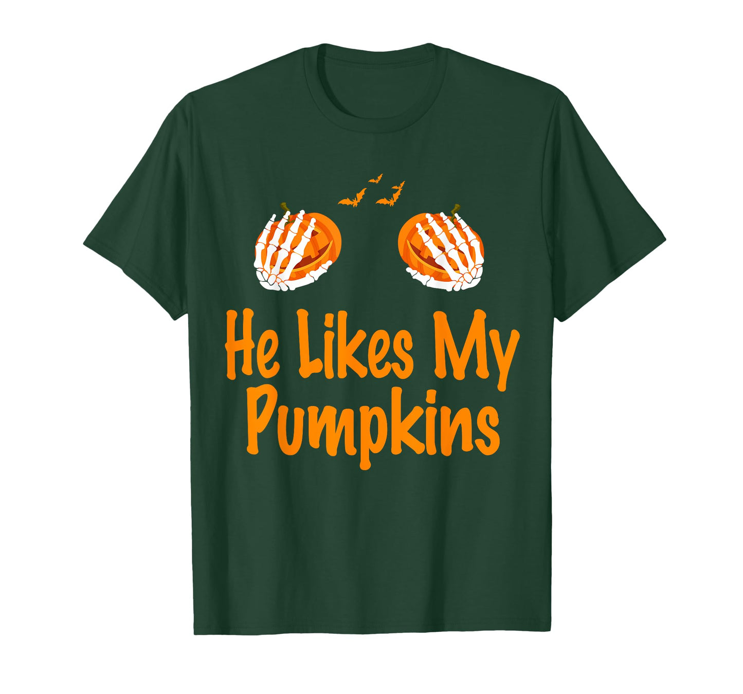 He Likes My Pumpkins Matching Couples Pumpkin Halloween T-Shirt