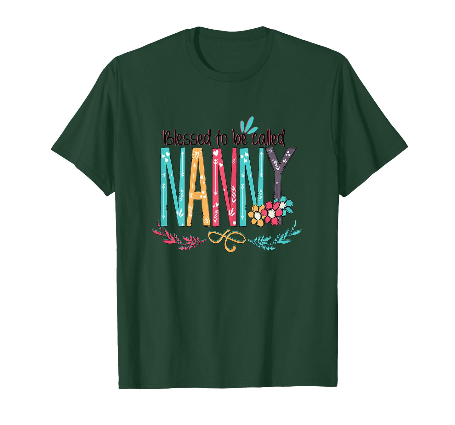 Blessed to be called Nanny Colorful gifts-Grandma tee T-Shirt