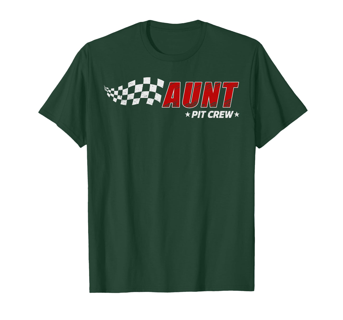 Aunt Pit Crew Race Car Birthday Family Matching Pit Crew T-Shirt