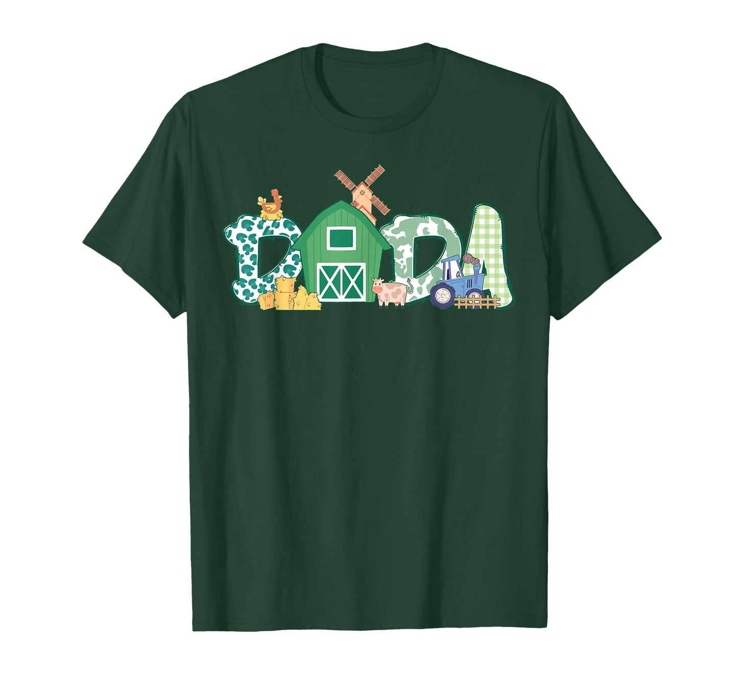Dada Farm Animal Birthday Family Matching Party Dad Father T-Shirt