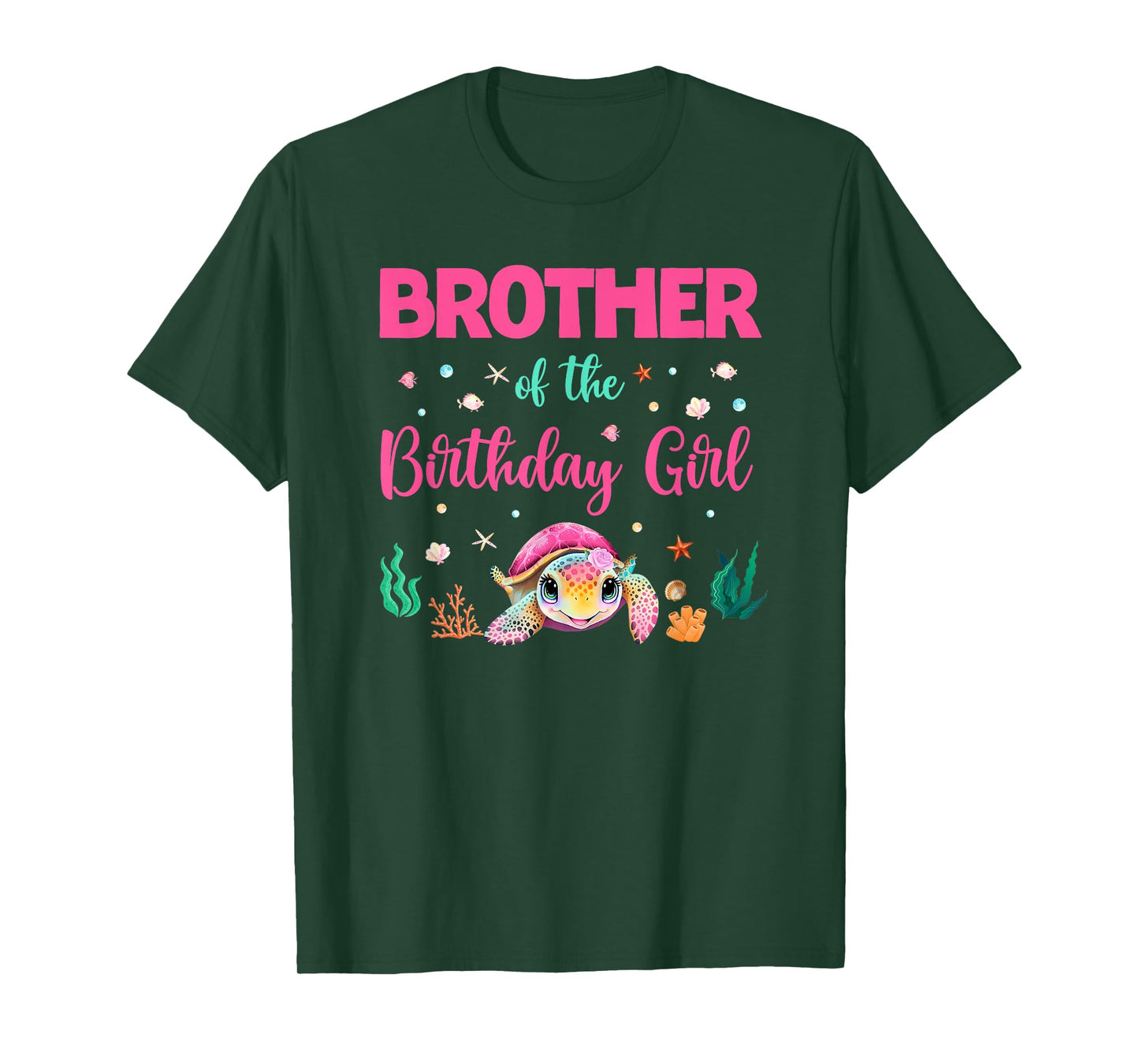 Brother Of The Birthday Girl Sea Turtle Ocean Birthday Party T-Shirt