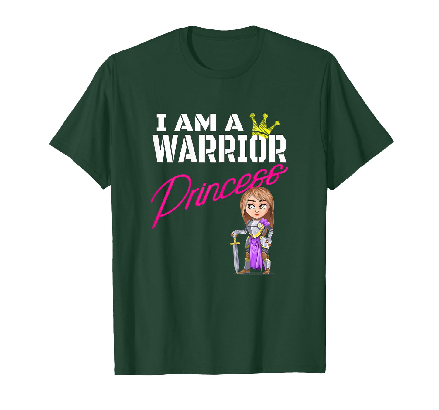 I'm a Warrior Princess Brunette for Strong Women Inspiration T-Shirt