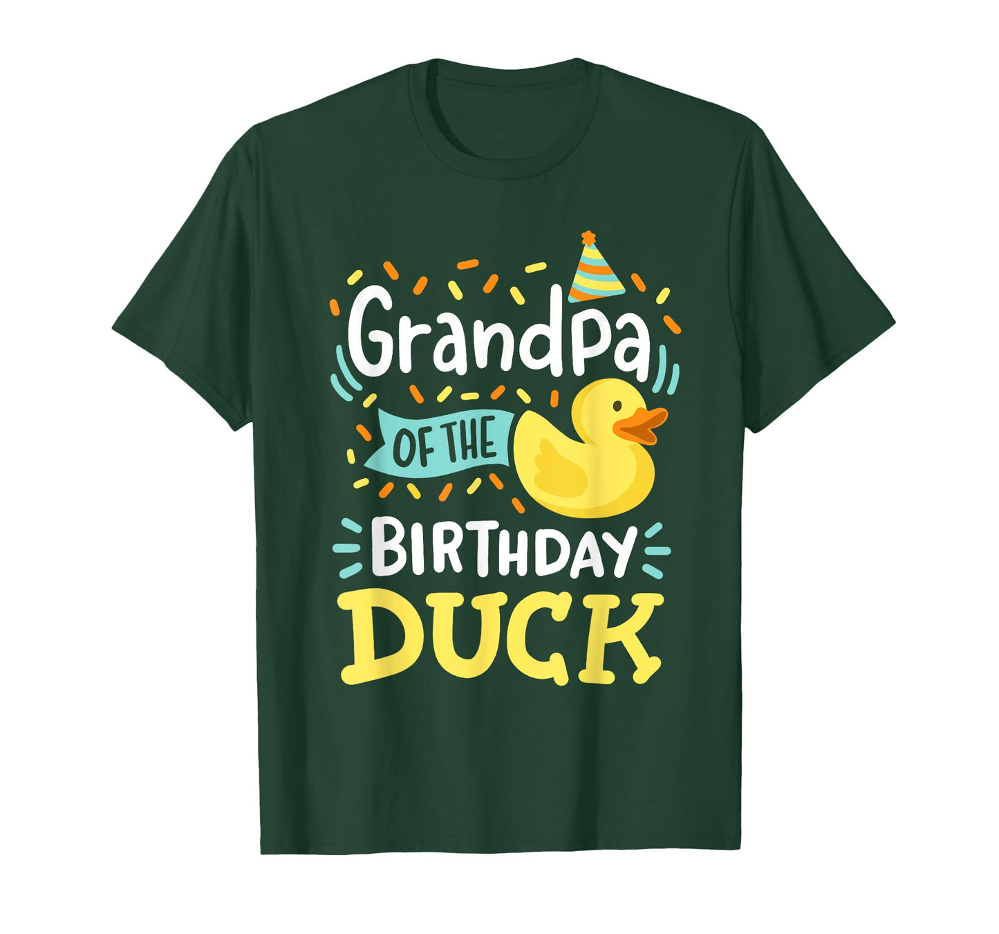 Grandpa Of The Birthday Duck Boy Rubber Duck Bday Family T-Shirt