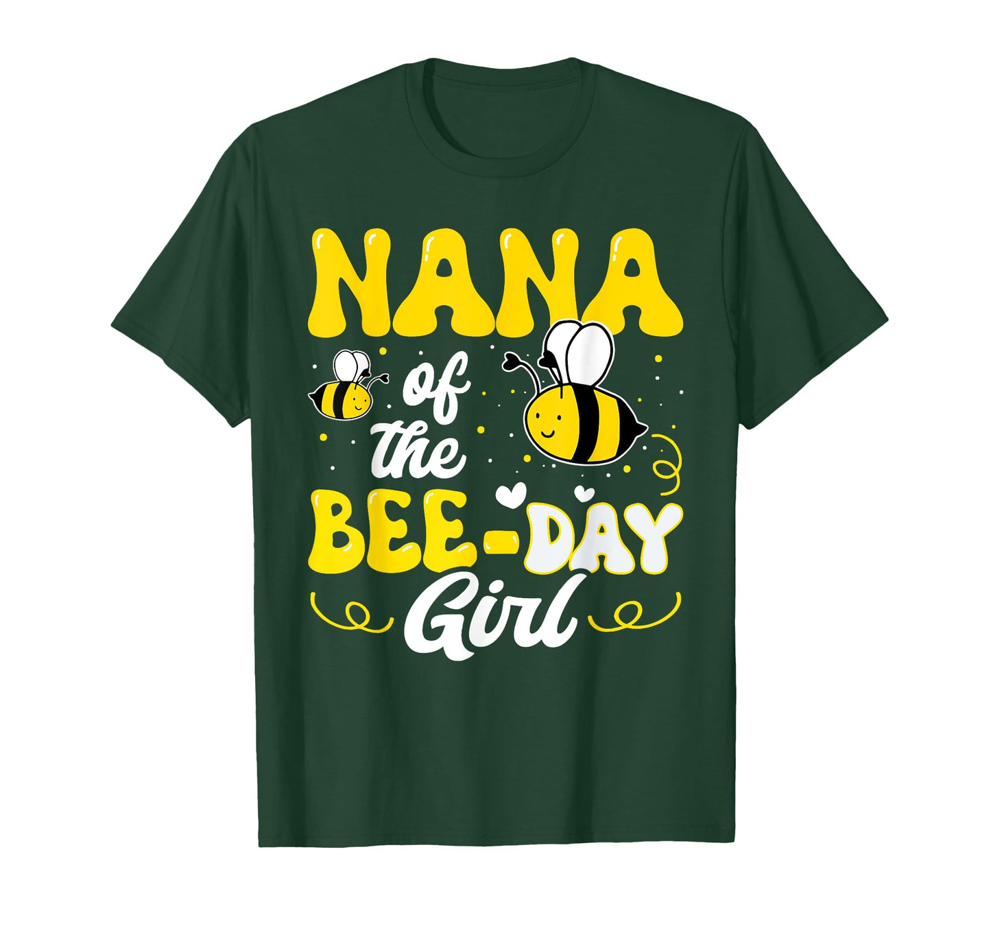 Nana of The Bee Day Girl Bee Birthday Party Theme Groovy T-Shirt
