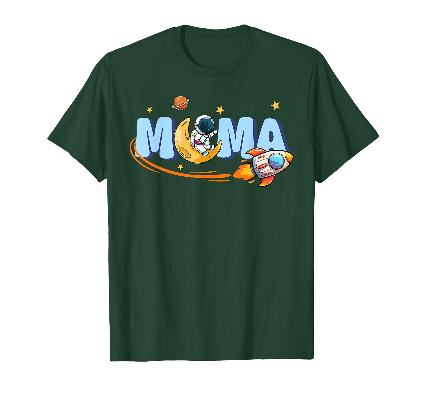 Mama of The Birthday Boys Space Astronaut Family Party Mom T-Shirt