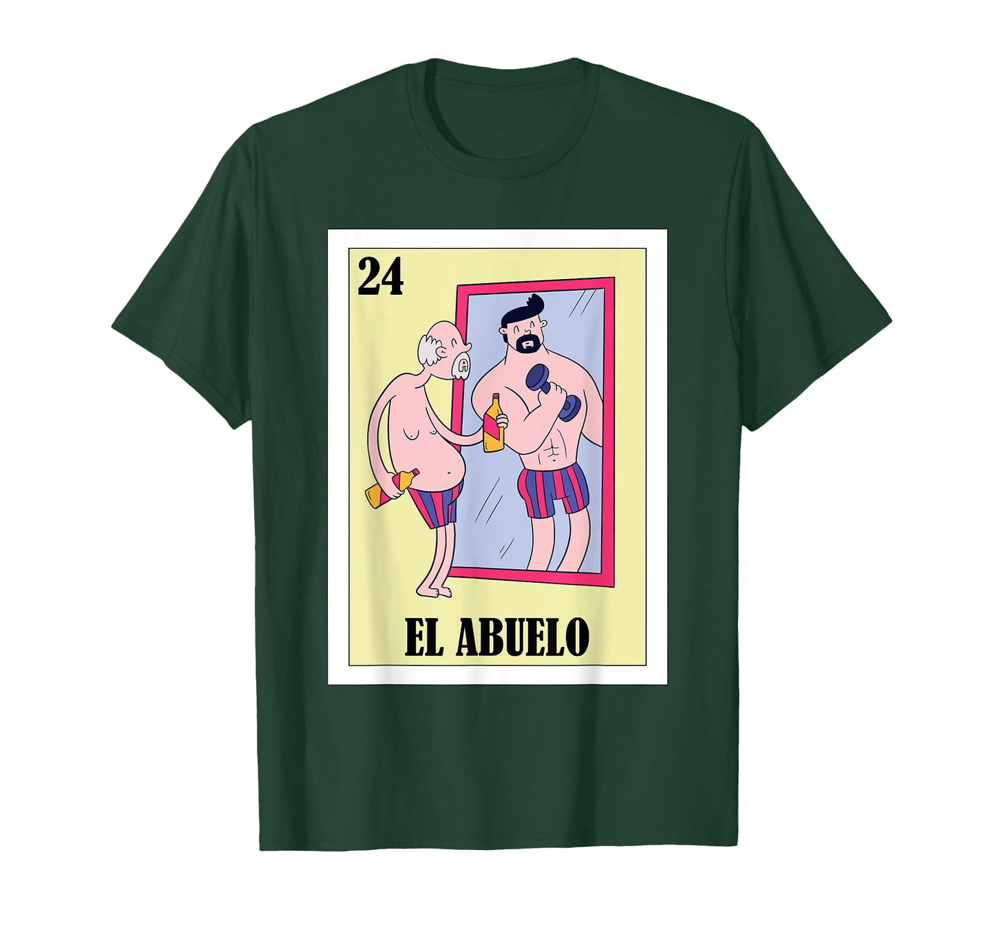 Funny Mexican Design for Grandpa in Mirror - El Abuelo T-Shirt
