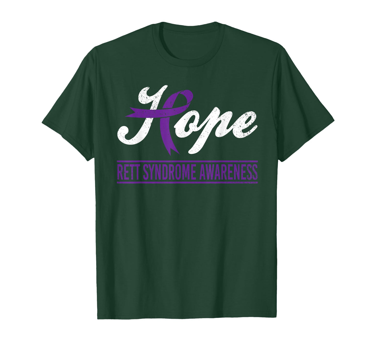 Hope Purple Ribbon Rett Syndrome Awareness Support Month T-Shirt