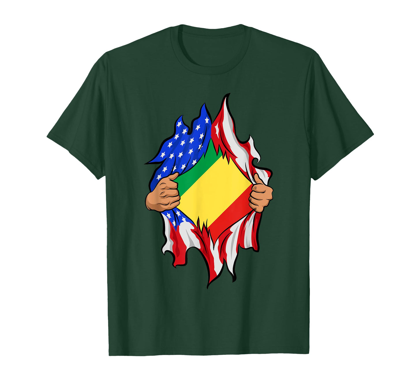 The Republic Of Congo Blood Inside Me Flag T-Shirt