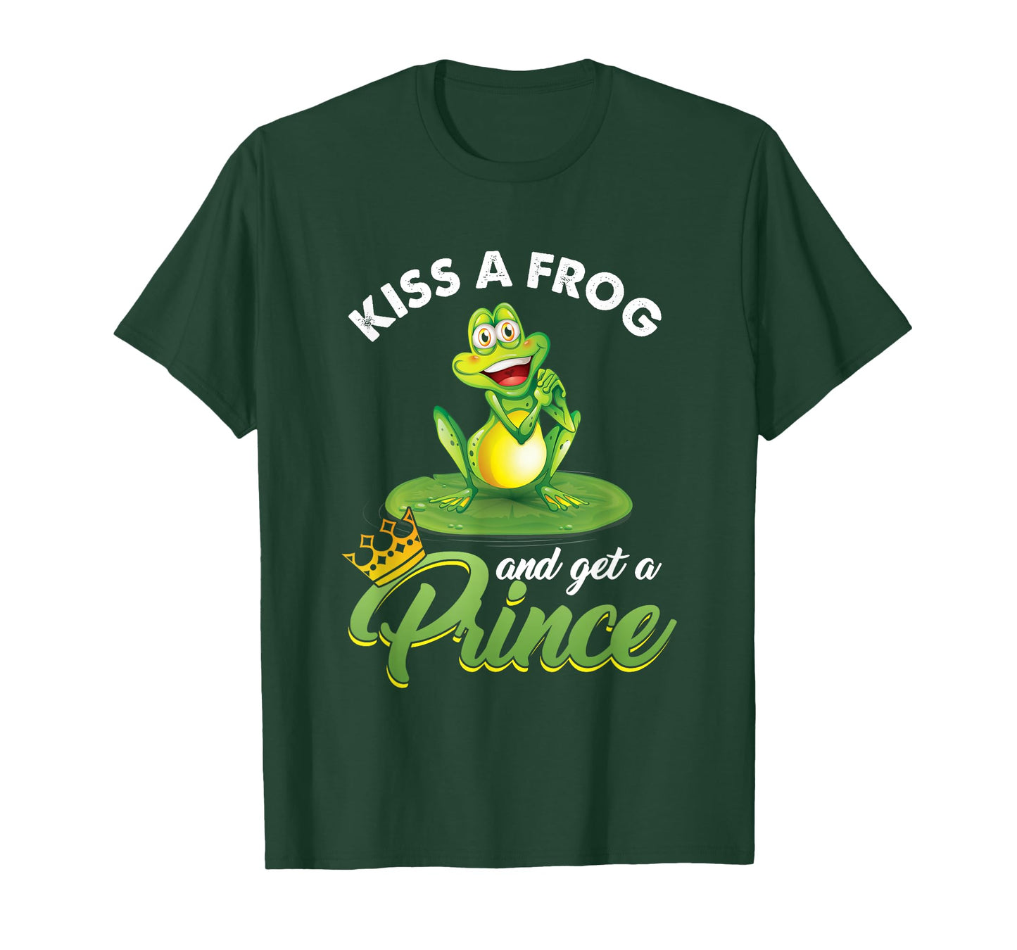 Frog Lover Princess Fairy Tale Believers Kissing Frog T-Shirt