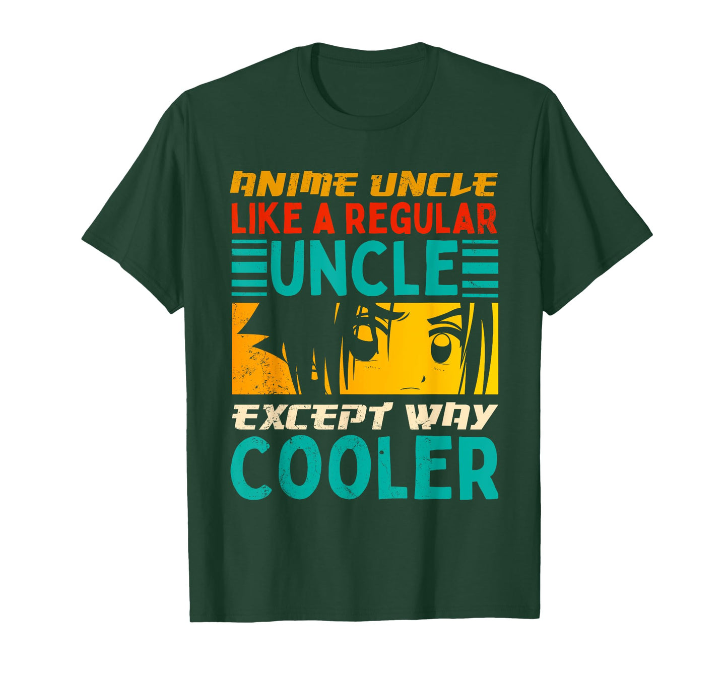 Funny Anime Uncle Like A Regular Uncle Manga Anime Lover Men T-Shirt