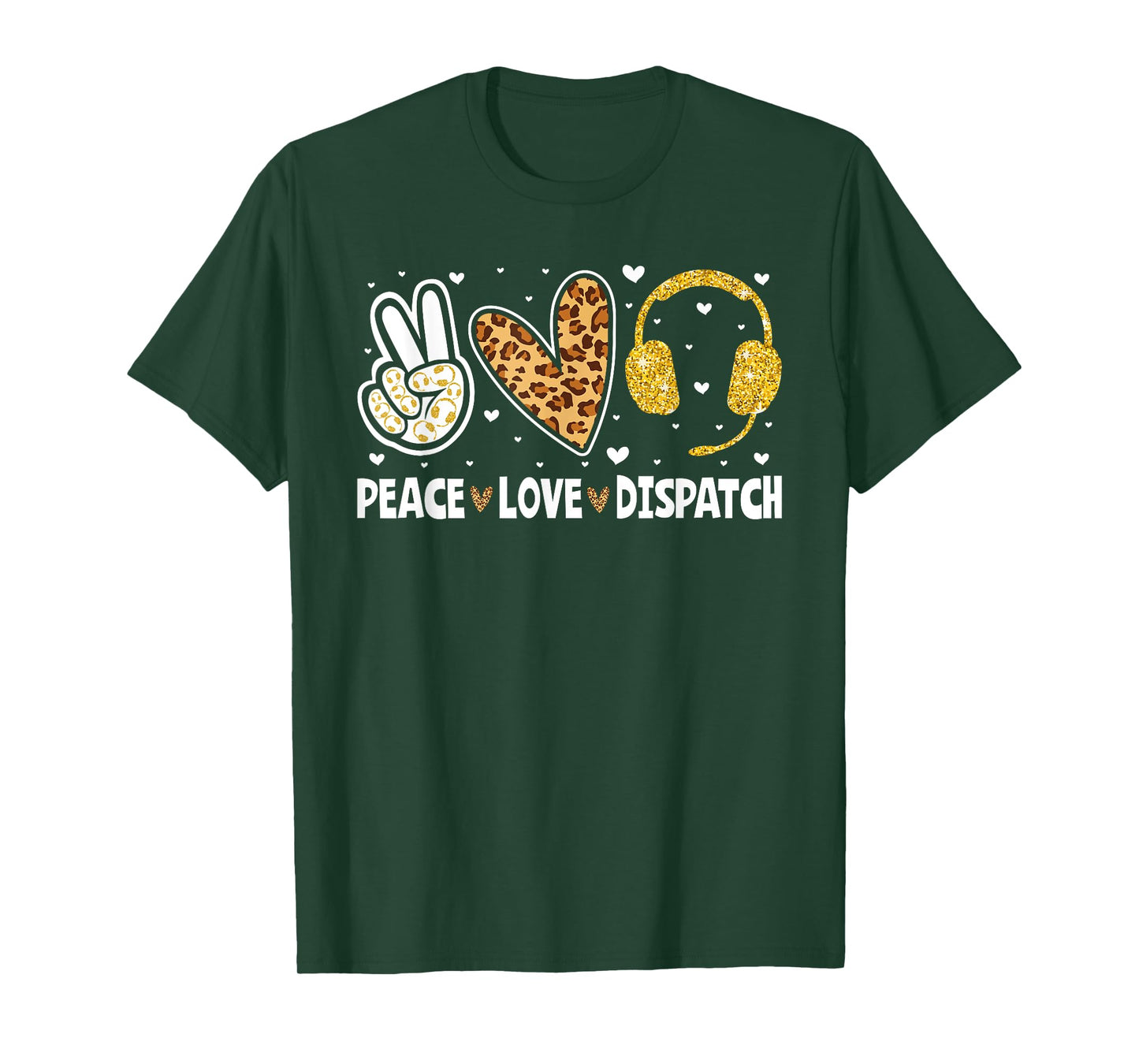 911 Dispatcher Peace Love Dispatch Operator EMS T-Shirt