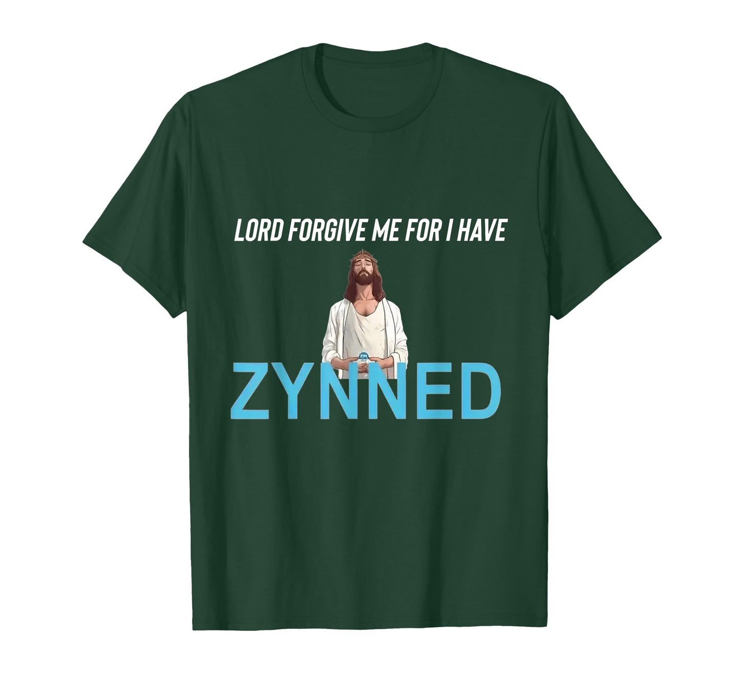 Funny College Darry Graphic Design Forgive Me Father For I Have Zynned Black Unisex T-Shirt