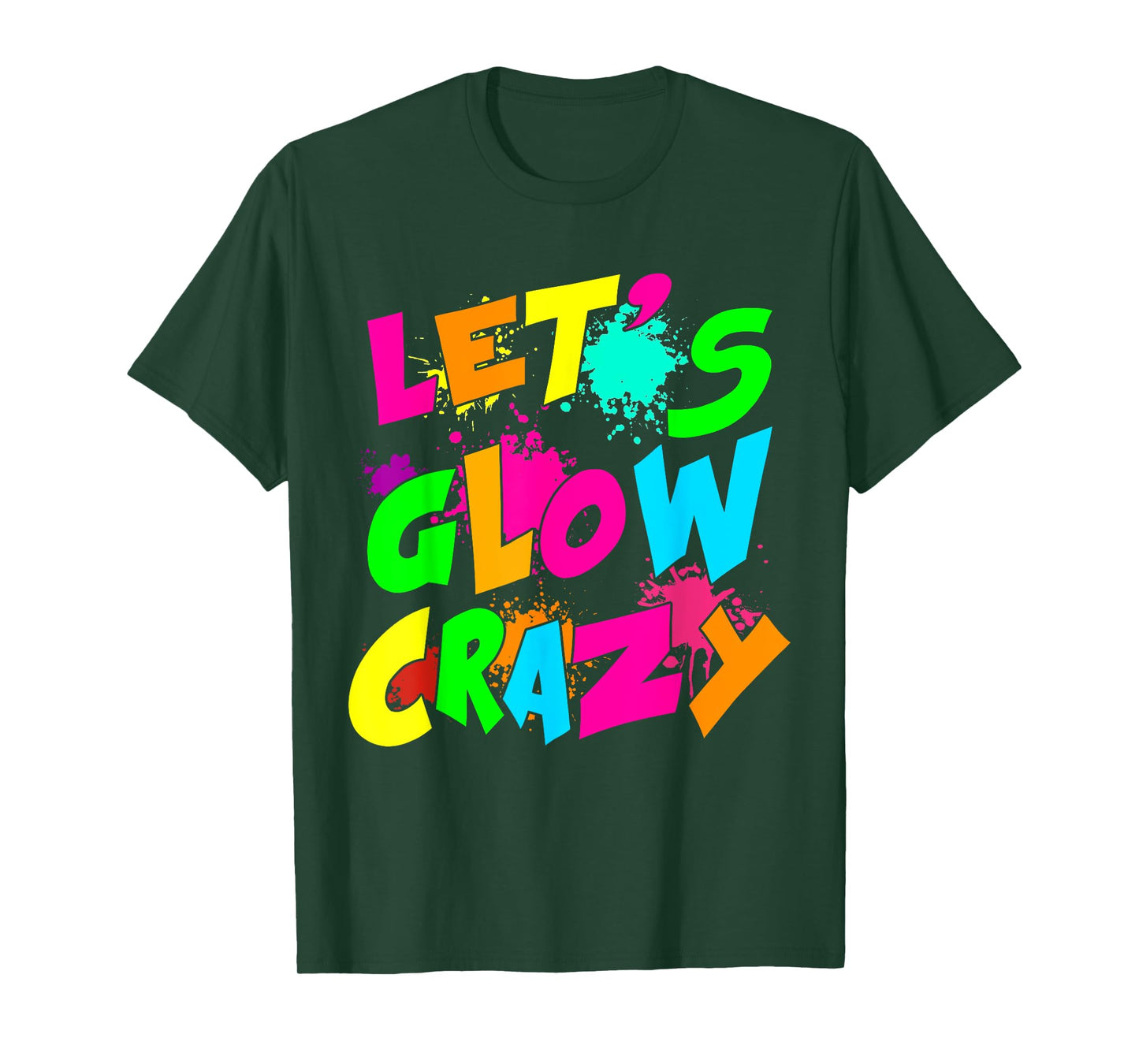 Let's Crazy Retro Birthday Party Glowing 80s 90s Group Team T-Shirt