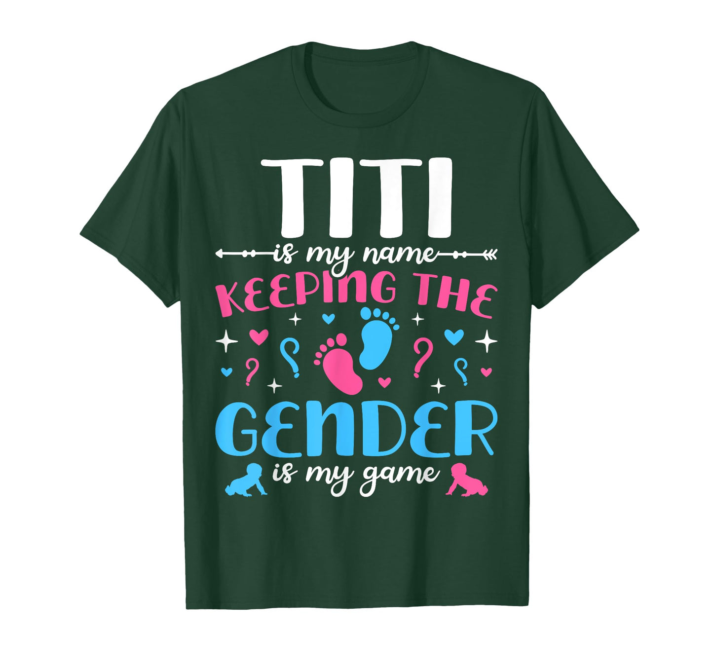Keeper Of The Gender Titi Baby Announcement Family Party T-Shirt
