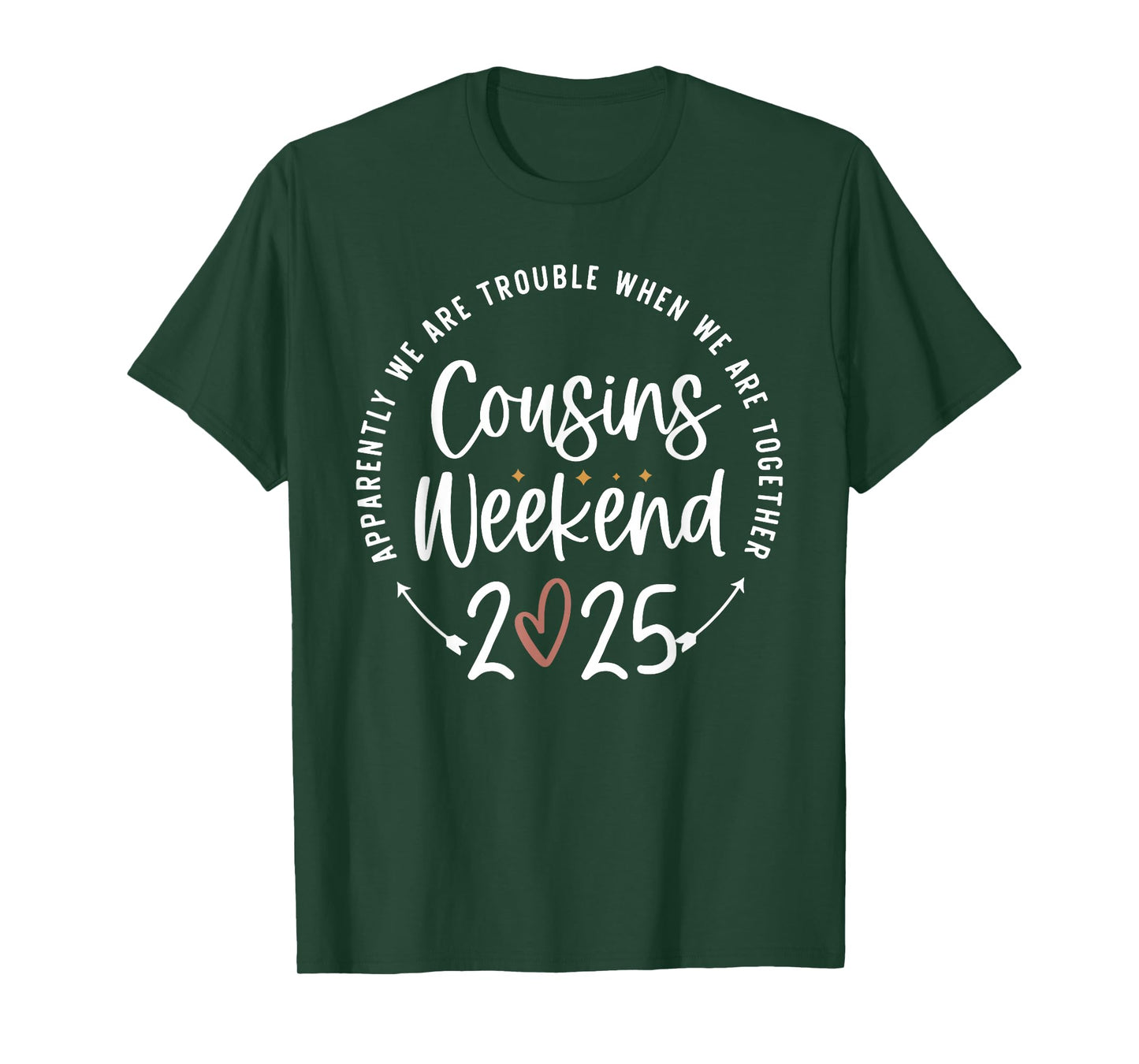 Family Vacation Matching Shirts Cousins Weekend 2025 Trouble Together Cousin Crew Unisex Black Short Sleeve T-Shirt