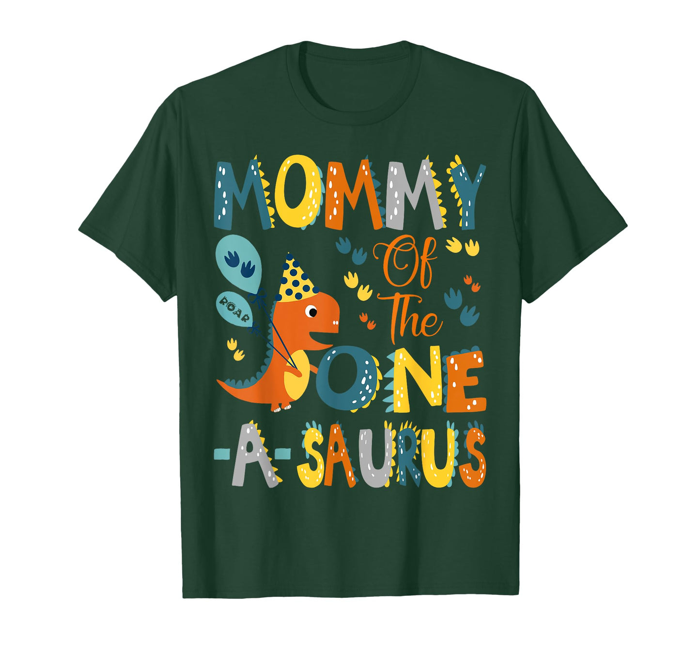 Mommy Of The One-A-Saurus 1St Birthday Dinosaur Party T-Shirt