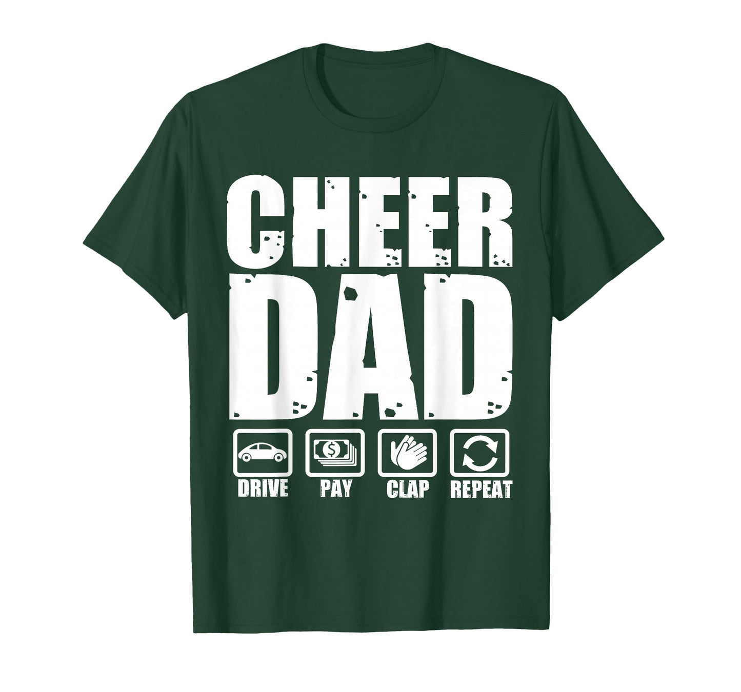Funny Cheer Dad Proud Cheerleader Father Humor Fathers Day T-Shirt