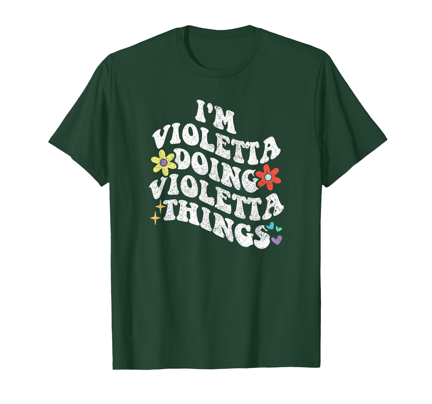 Retro Groovy Im VIOLETTA Doing VIOLETTA Things Funny T-Shirt