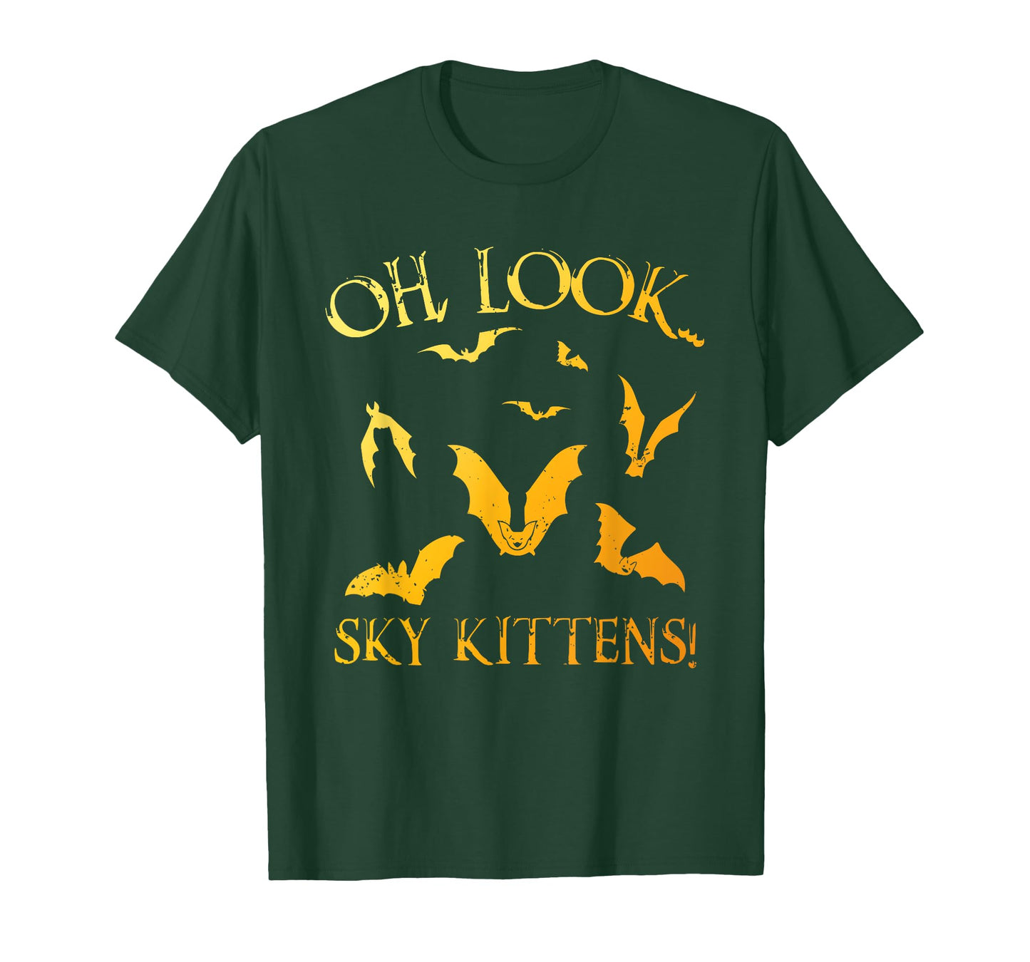 Funny Bat Art For Men Women Kids Sky Kitten Bat Lovers T-Shirt