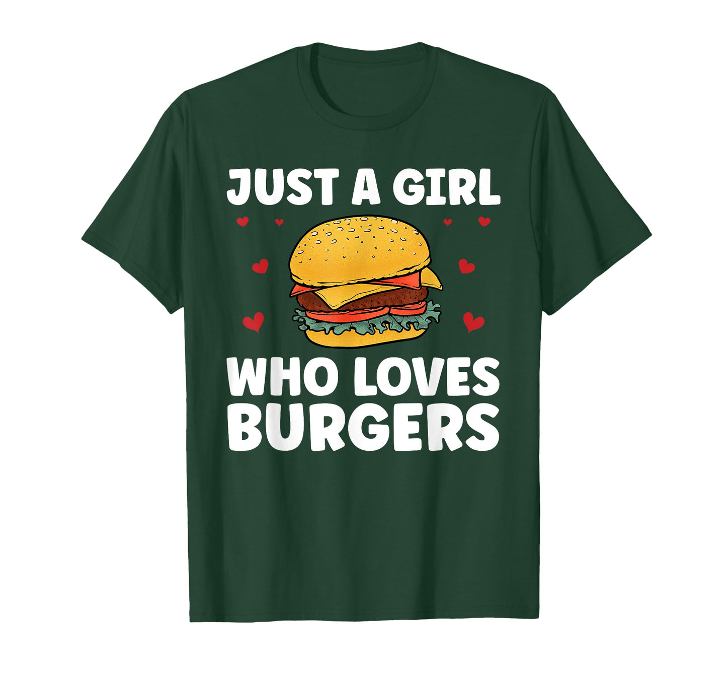 Funny Burger Art For Girl Women Hamburger Cheeseburger Lover T-Shirt