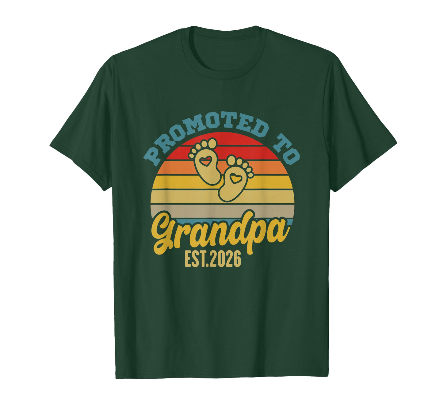 Promoted To Grandpa Est 2026 Great Grandpa Pregnancy Reveal T-Shirt