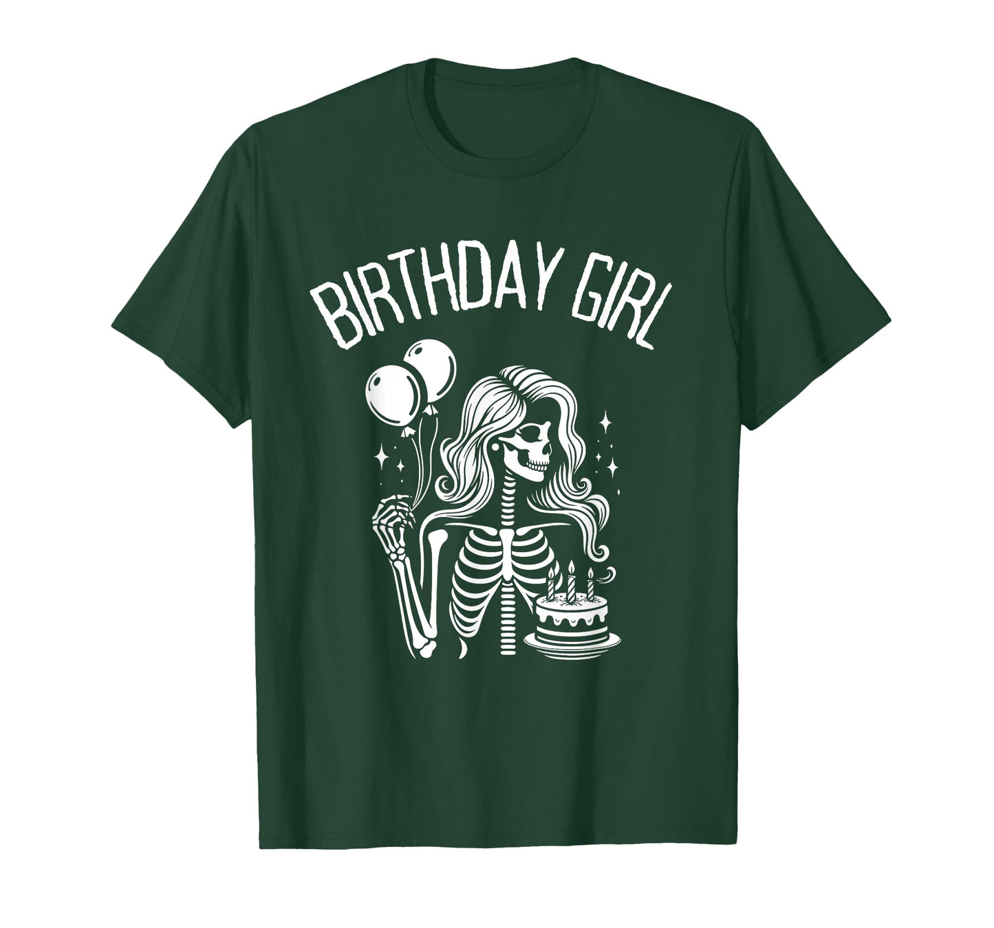 Birthday Girl Cute Gothic Skeleton Women T-Shirt