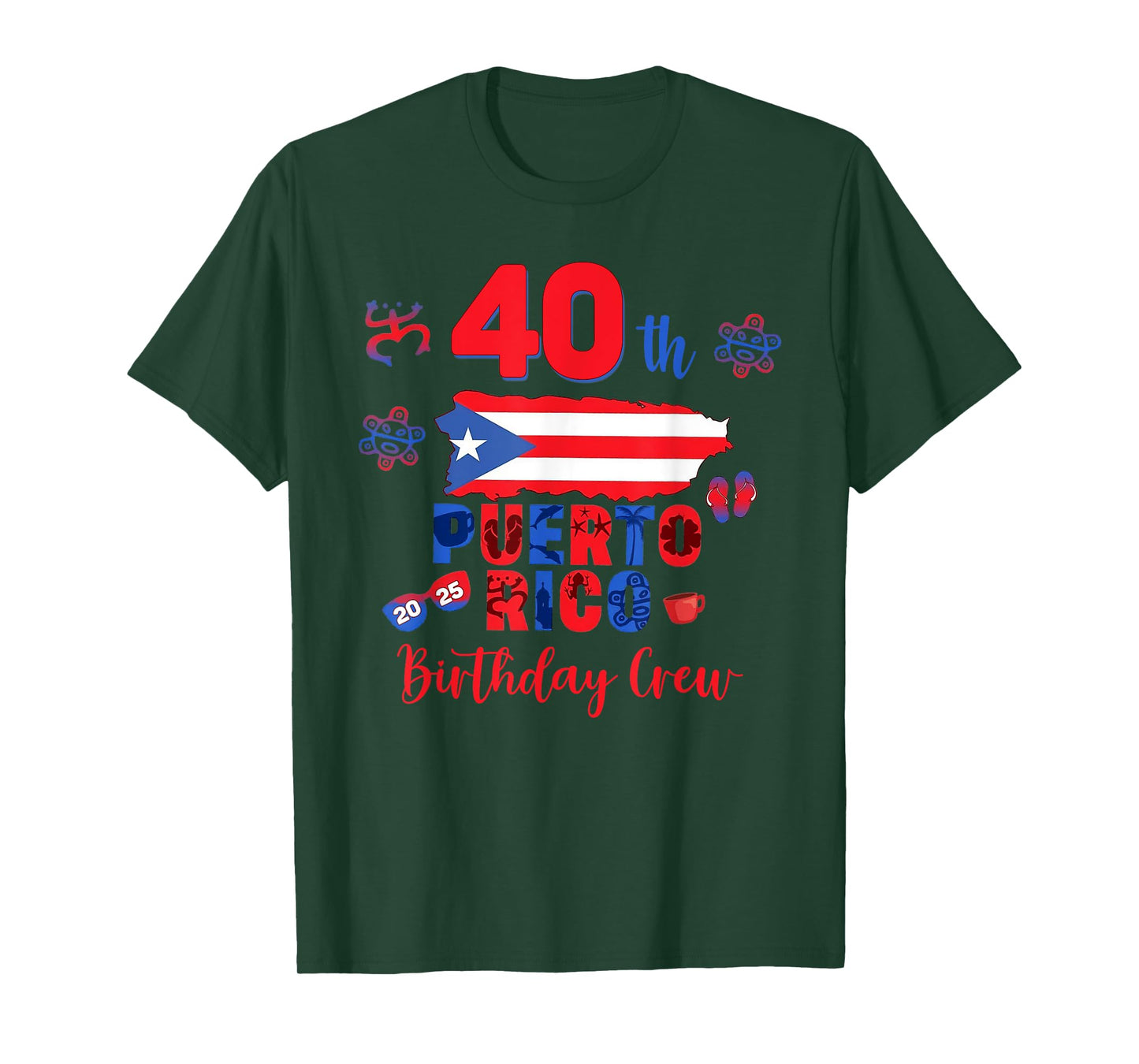 Puerto Rico Birthday Trip 2025 40th Birthday Crew Women Men T-Shirt