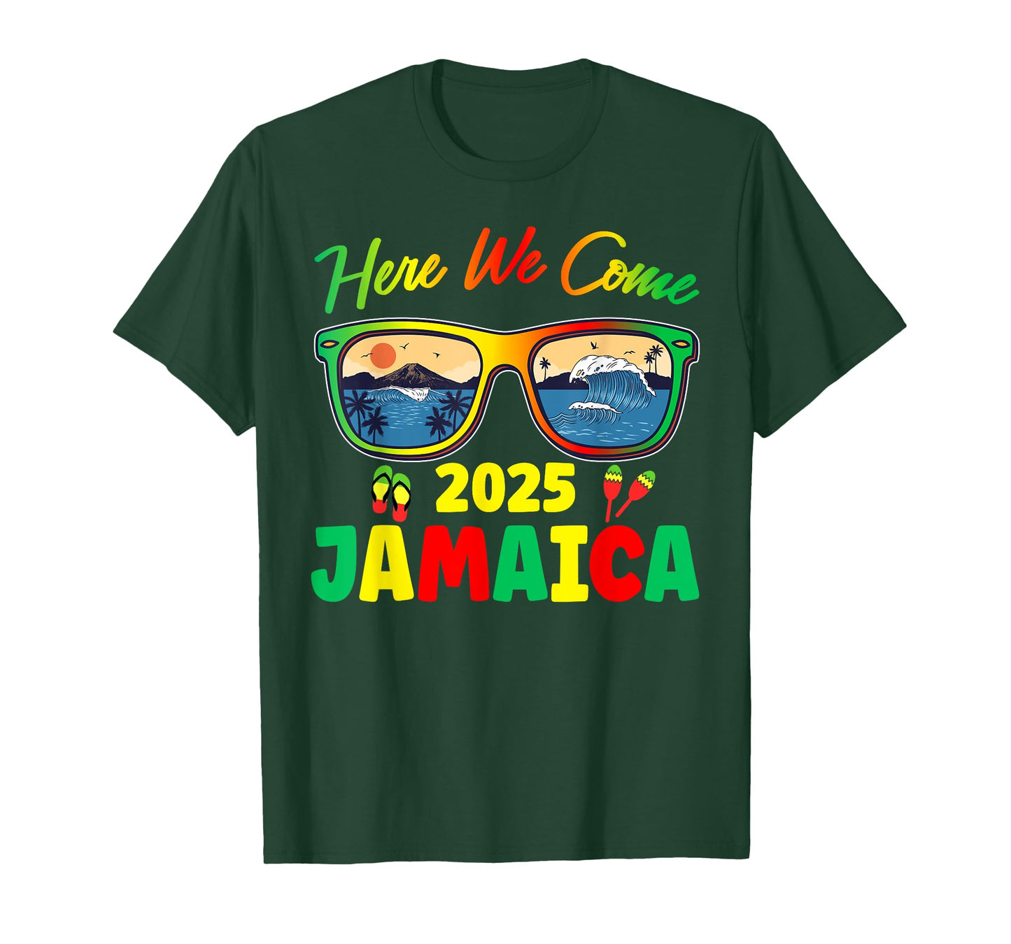 Jamaica 2025 Here We Come Matching Family Dream Vacation T-Shirt