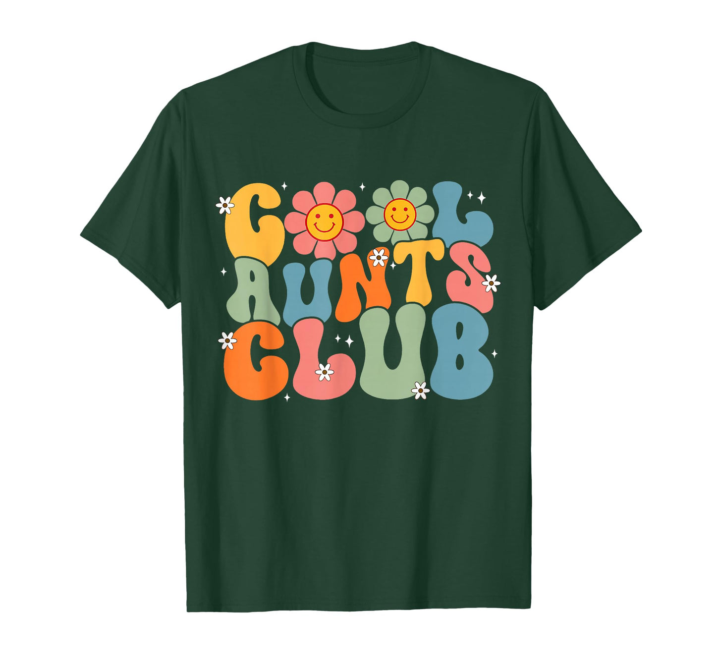 Cool Aunts Club Groovy Retro Smile Aunt Auntie Mother's Day T-Shirt