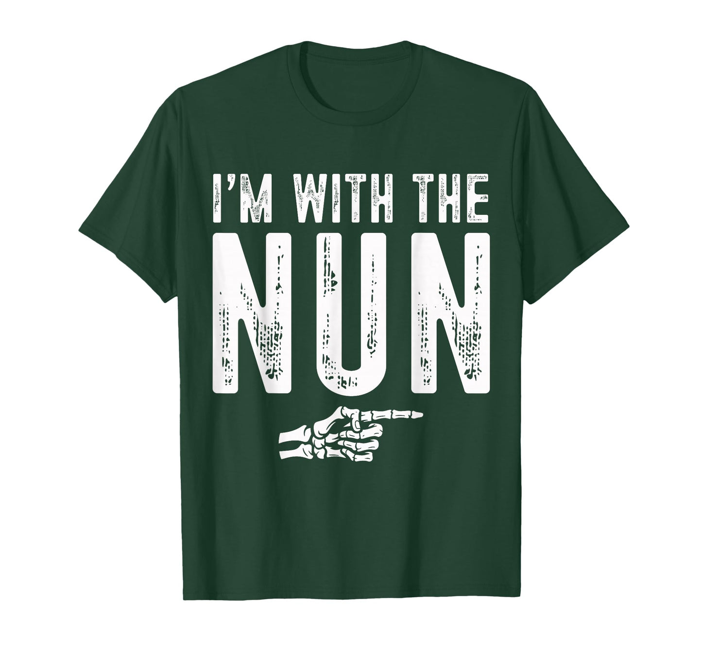 I'm with The Nun Easy Costume Halloween Couples Matching T-Shirt