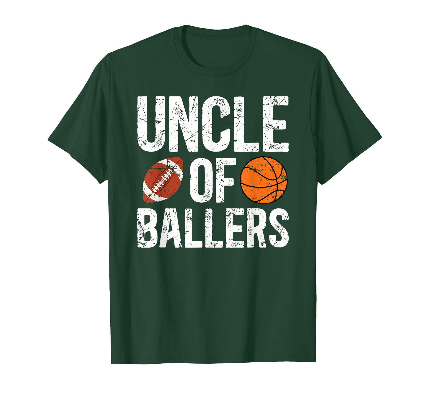 Uncle Of Ballers Proud Football Basketball Uncle T-Shirt
