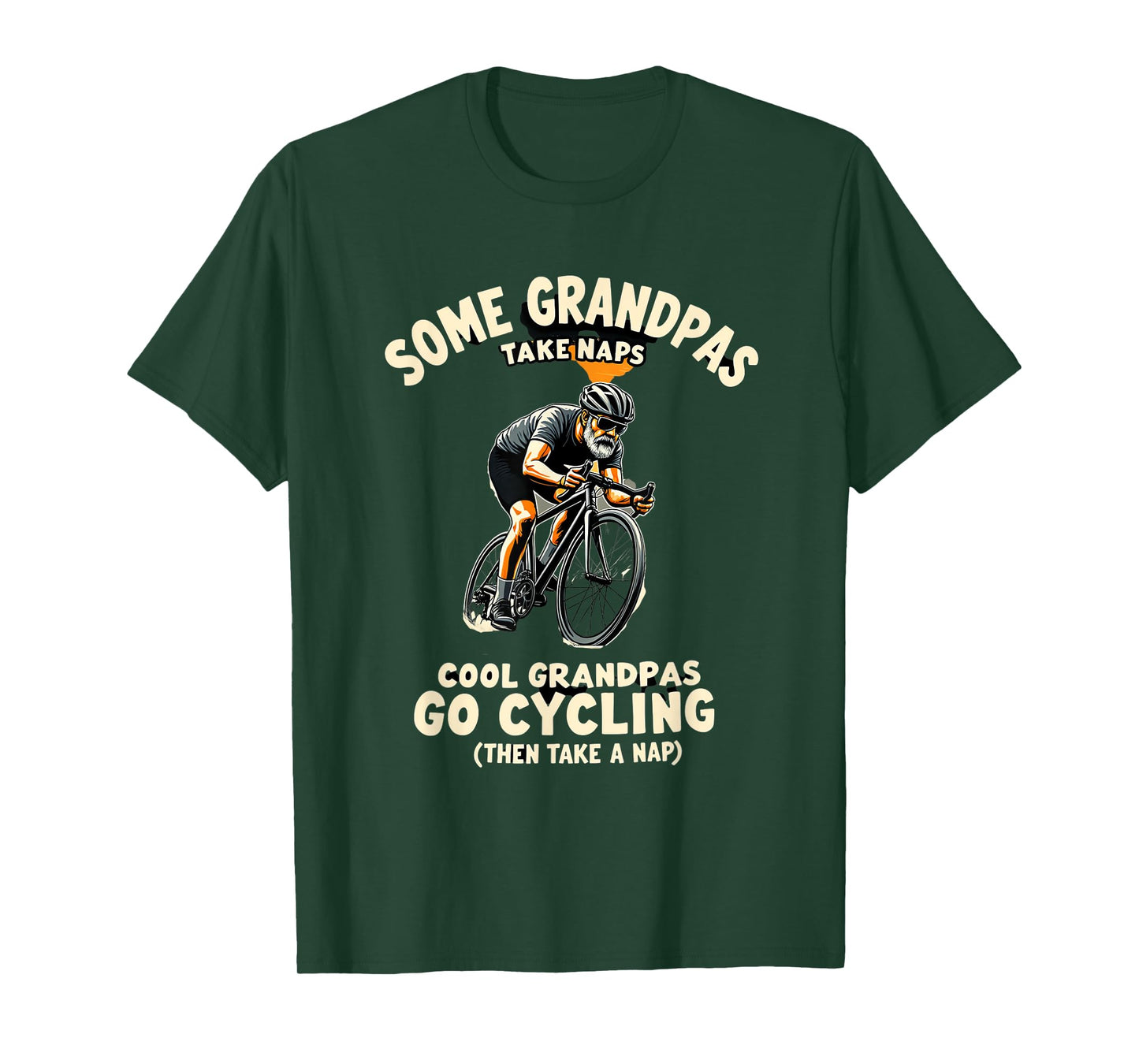 Cool Grandpas Go Cycling Then Take Naps T-Shirt