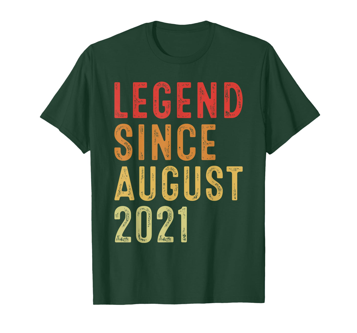 Legend Since August 2021 Vintage 2021 Idea Birth Of Birthday T-Shirt