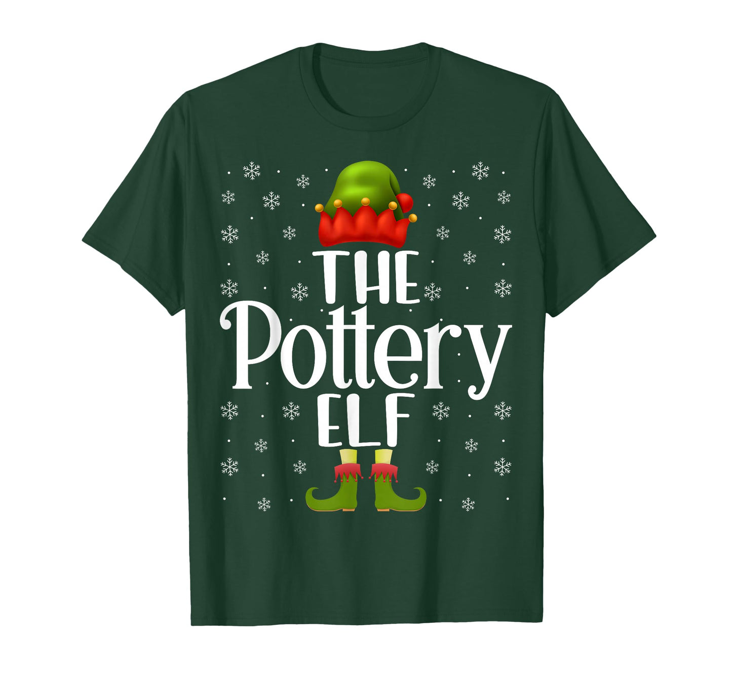 The Pottery Elf Funny Ceramics Artist Clay Pottery Christmas T-Shirt
