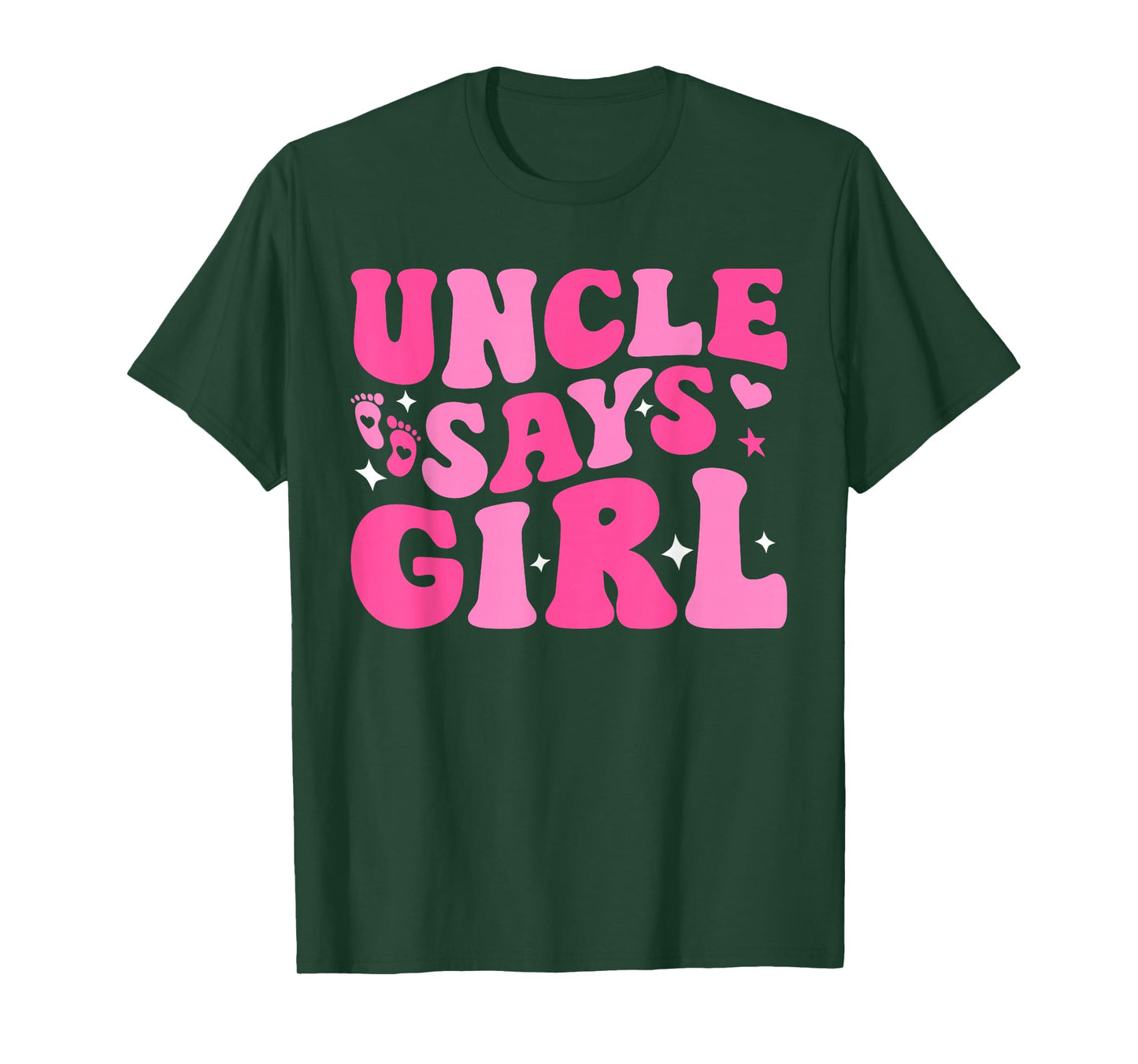 Uncle Says Girl Gender Reveal Family Matching Team Girl T-Shirt