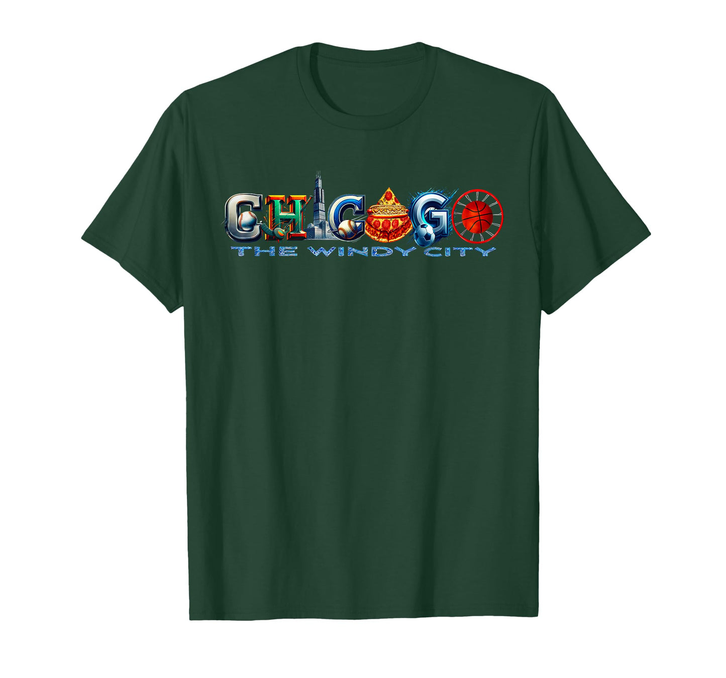 The Windy City A Chicago Sporting Team Fan A Fun Chicagoan T-Shirt