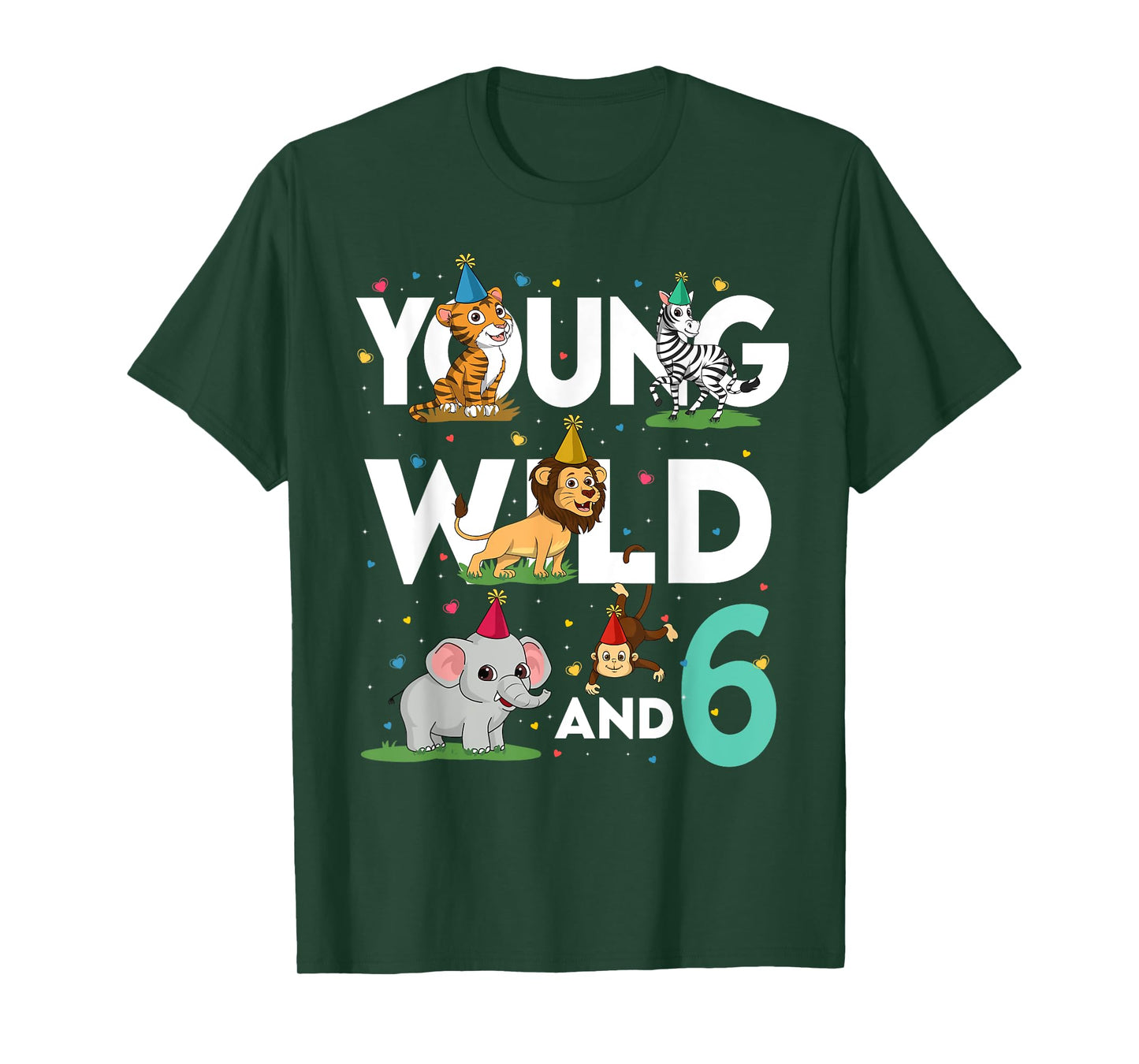 6 Year Old Zoo Birthday Shirt Safari Jungle Animal 6th T-Shirt