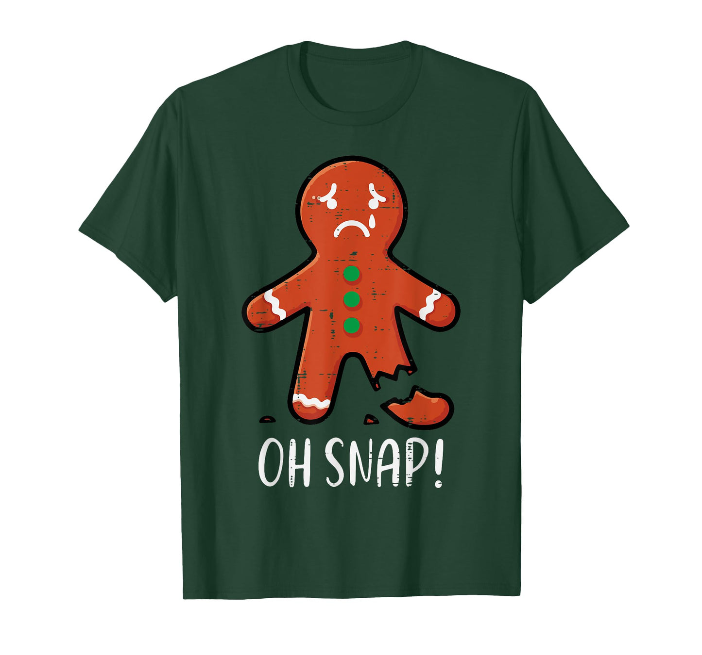 Christmas Gingerbread Broken Leg Oh Snap Xmas Men Women Kids T-Shirt