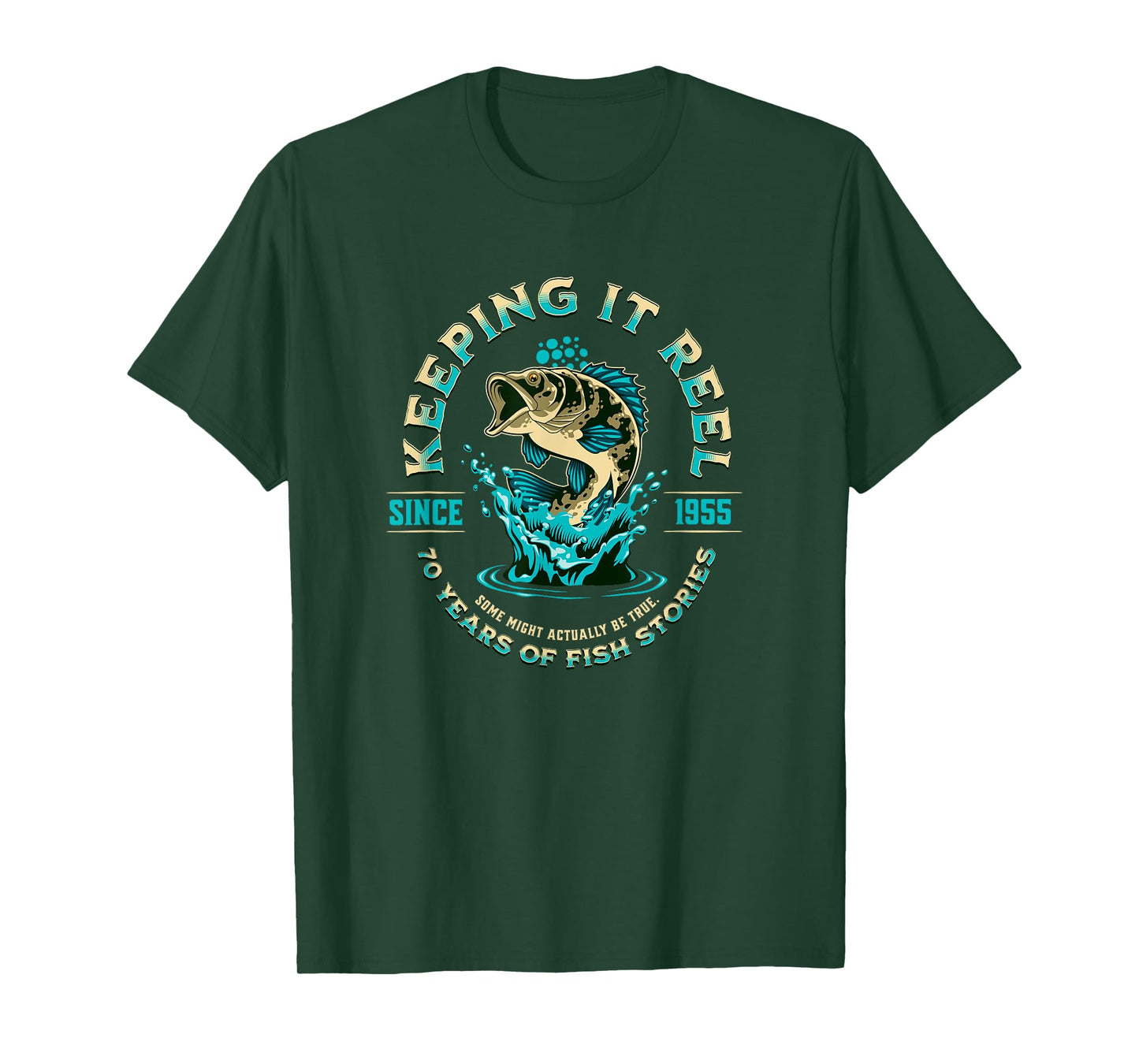 Funny 70th Birthday Fishing Keeping it Reel since 1955 T-Shirt