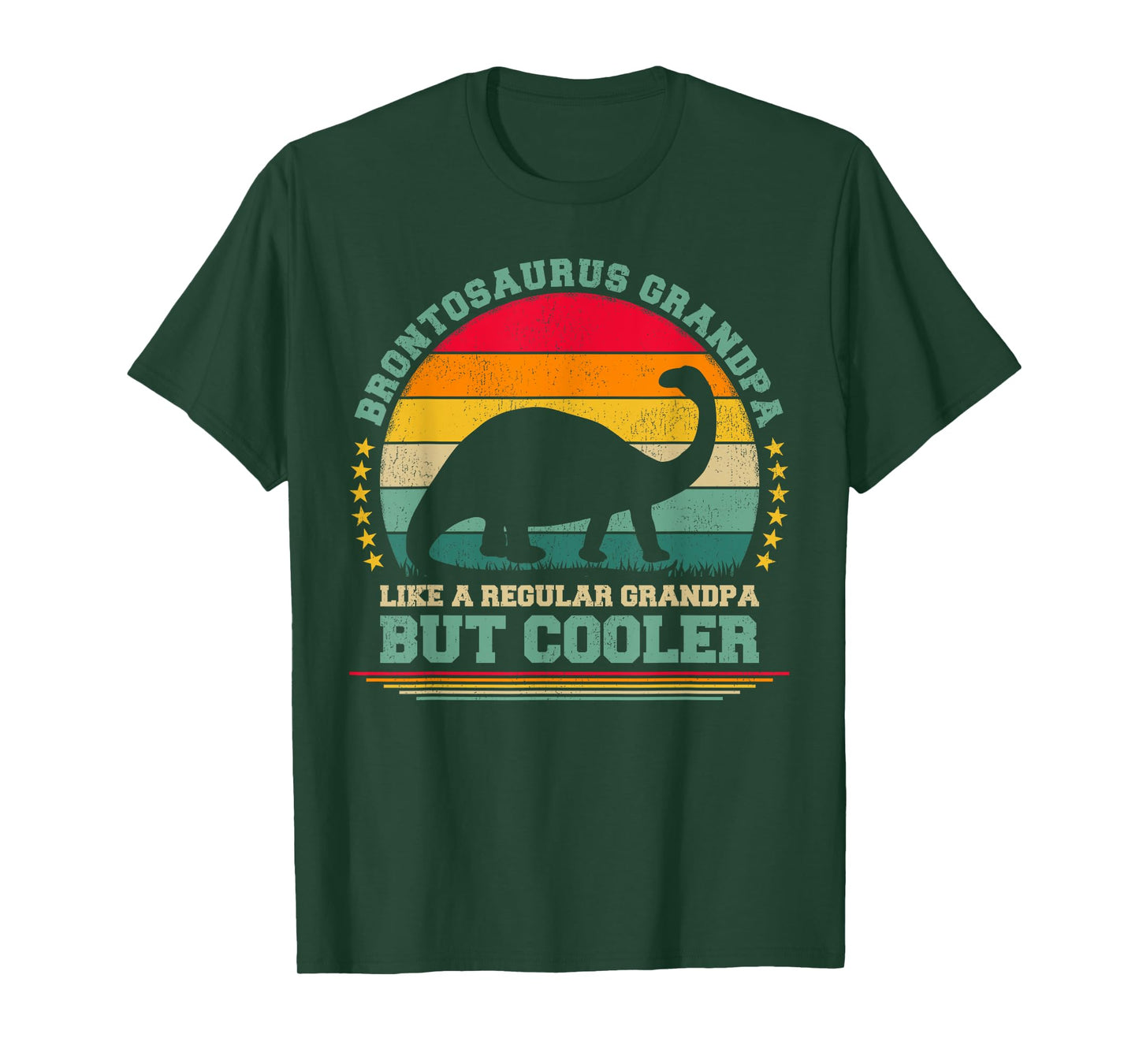 Brontosaurus Grandpa Like A Regular Grandpa Father's Day T-Shirt
