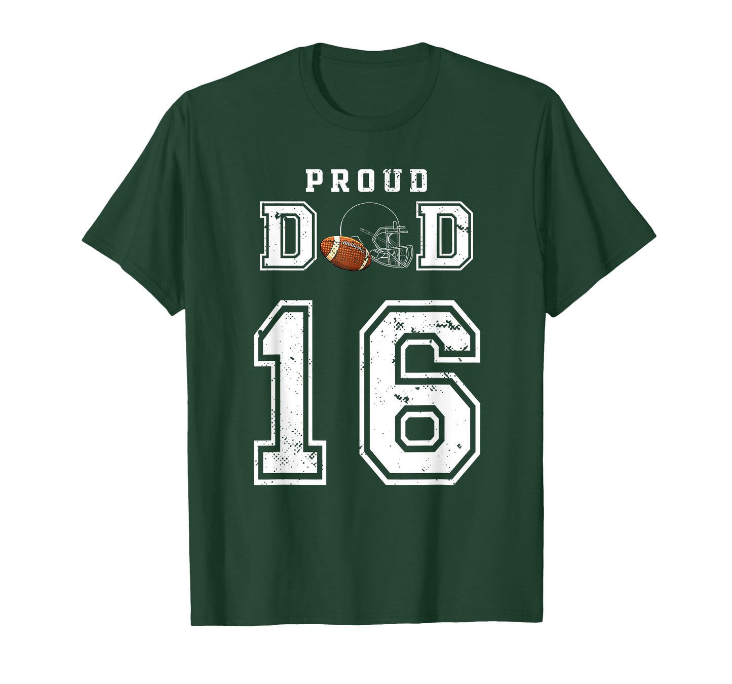 Custom Proud Football Dad Number 16 Personalized For Men T-Shirt