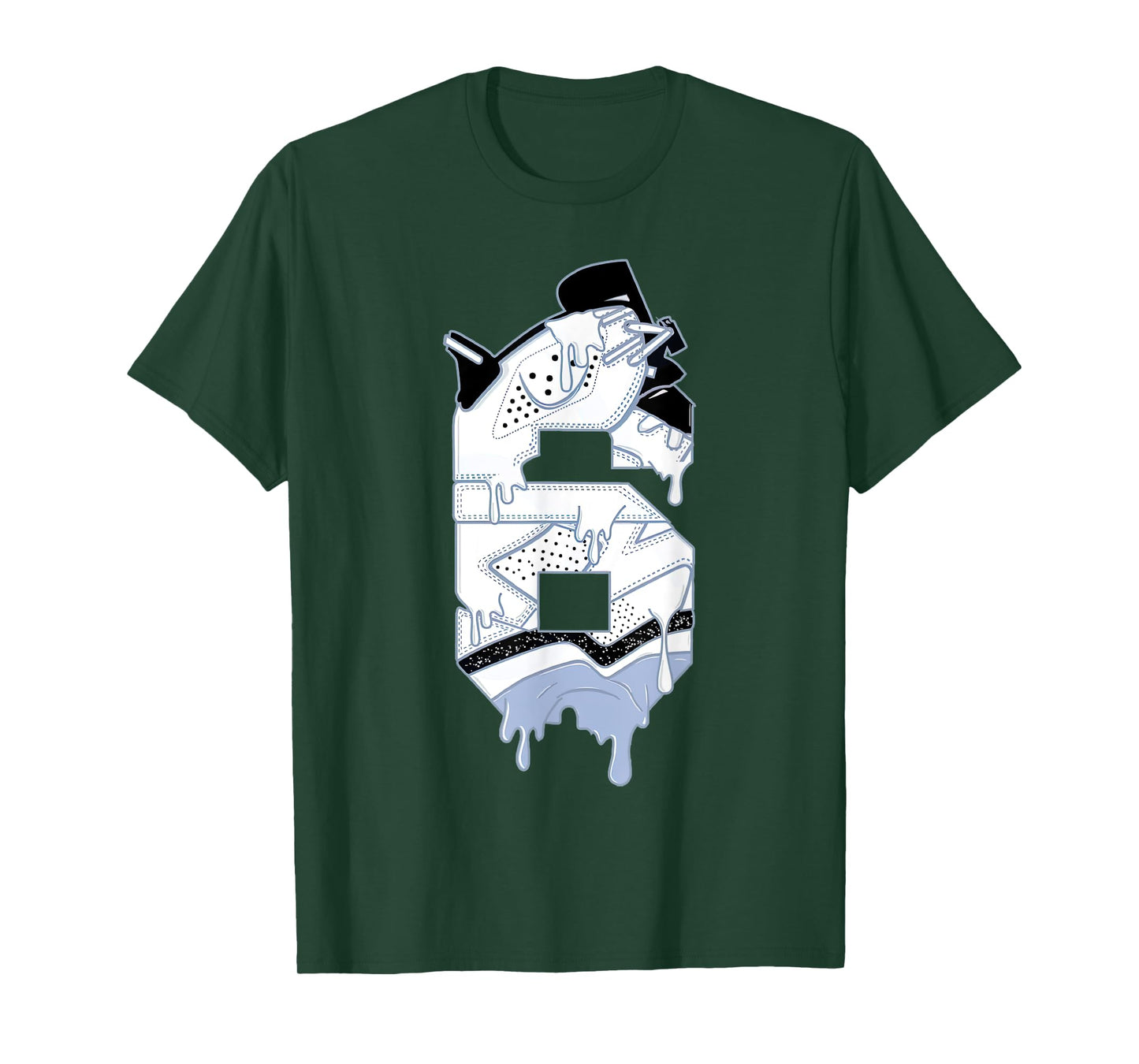 Number 6 Reverse Black White 6s Matching Tee For Men Women T-Shirt