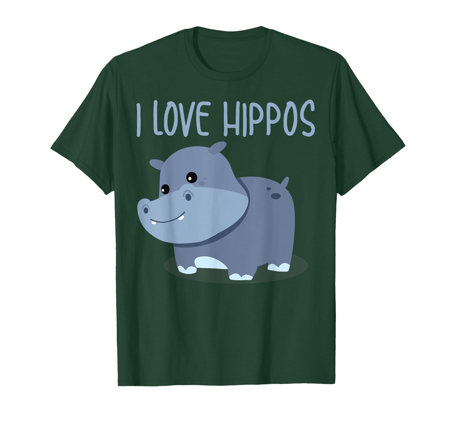 I Love Hippos Design For Girls Boys Kids Safari Hippo Lover T-Shirt